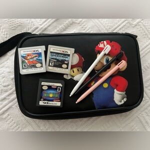 3DS GAMES  with case and pens